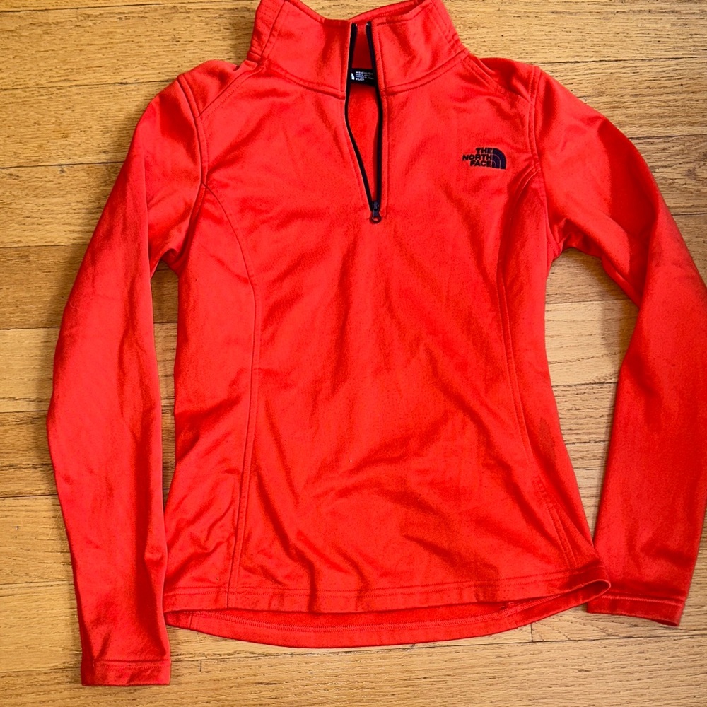 The North Face Bright Red Quarter-Zip Pullover